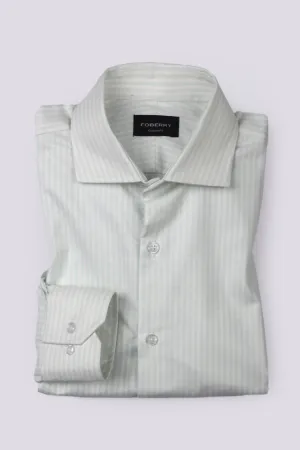 Soft Green Oxford Stripes Shirt