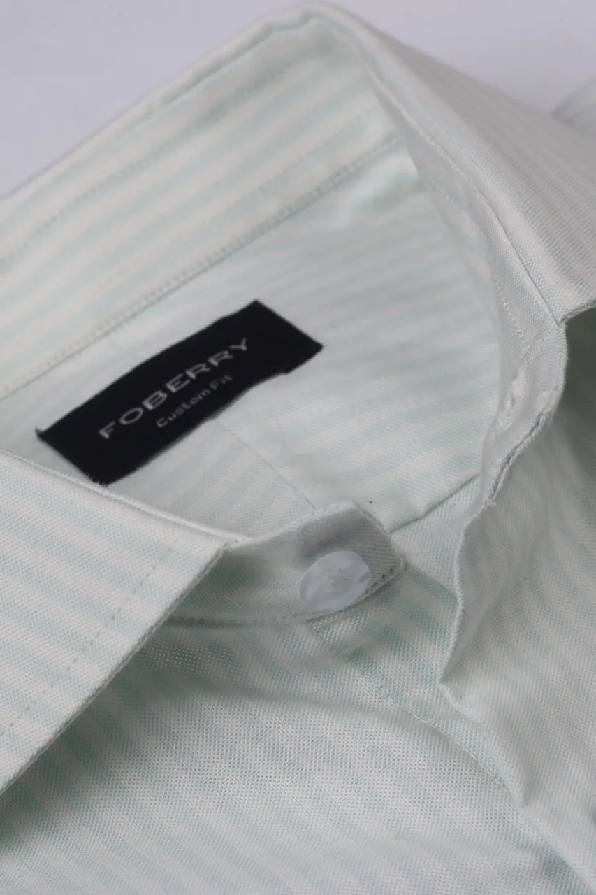 Soft Green Oxford Stripes Shirt