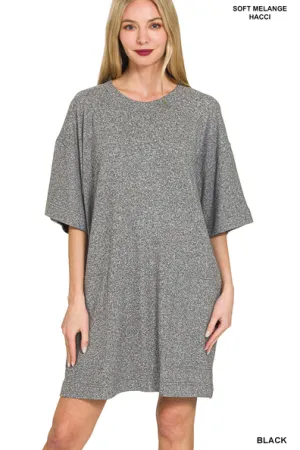 Soft Melange Hacci T-Shirts Dress