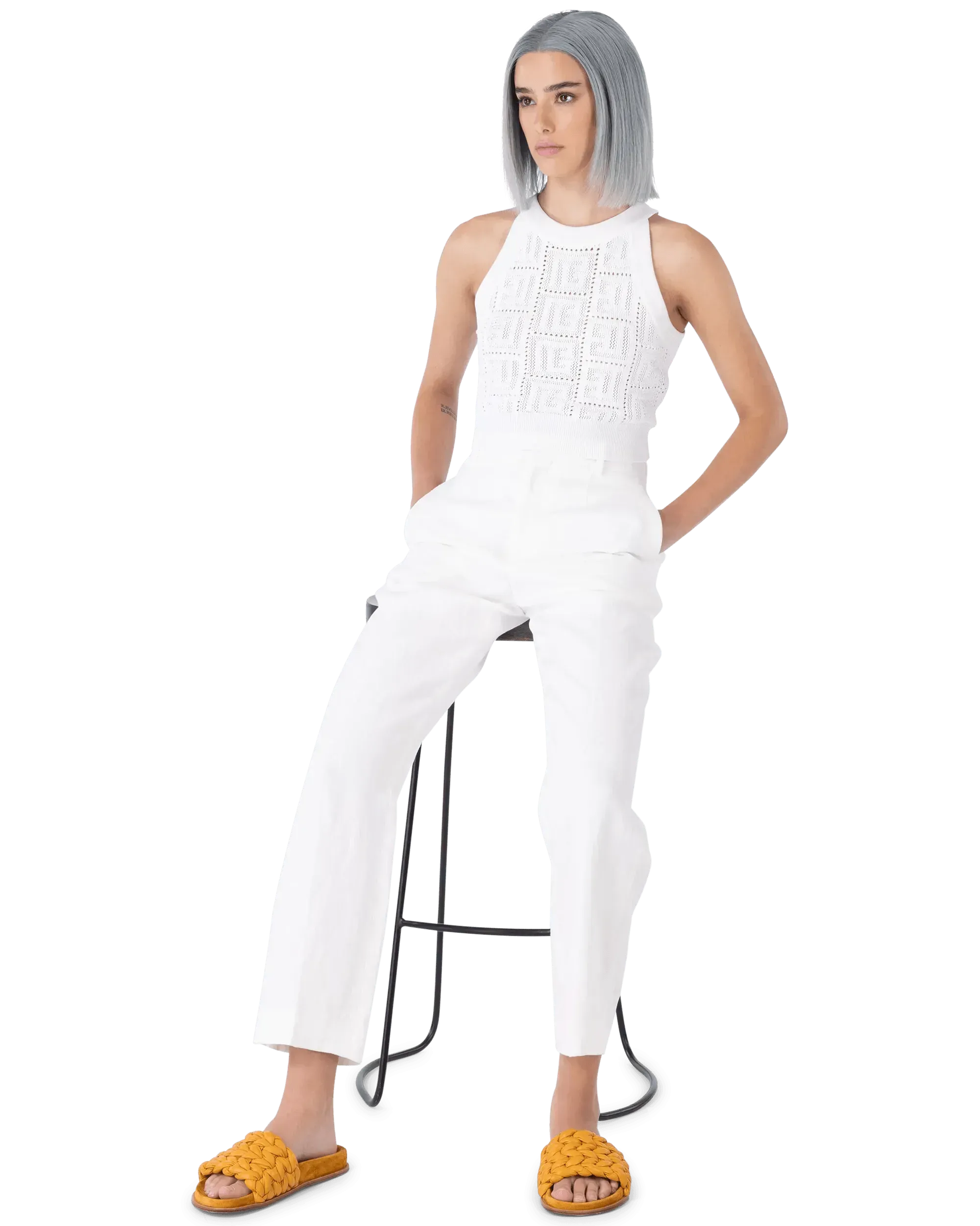 Straight Leg Linen Pants