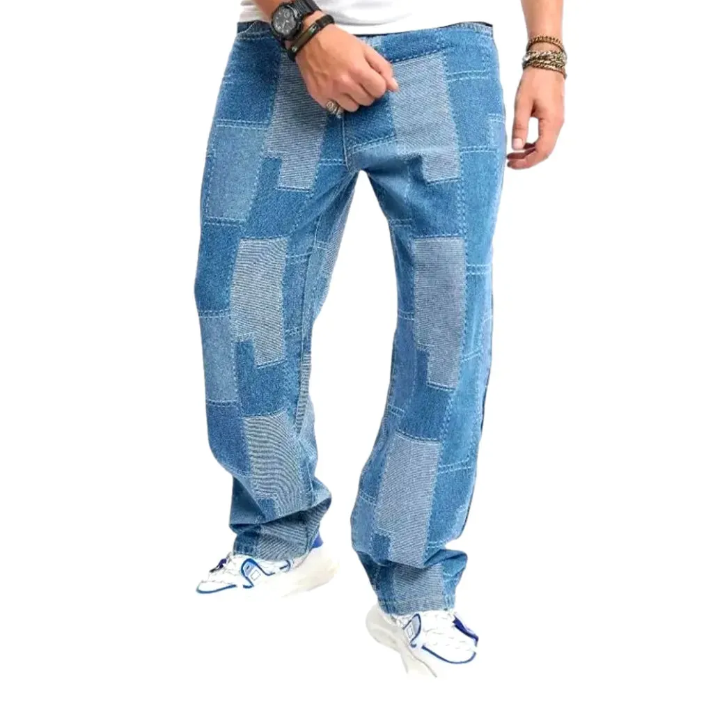 Stylish mid rise men's jeans