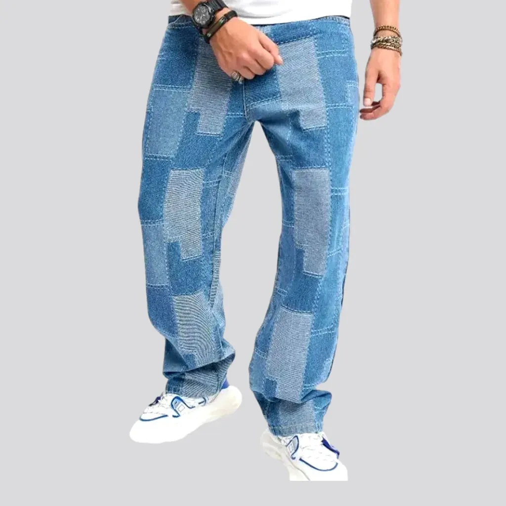 Stylish mid rise men's jeans