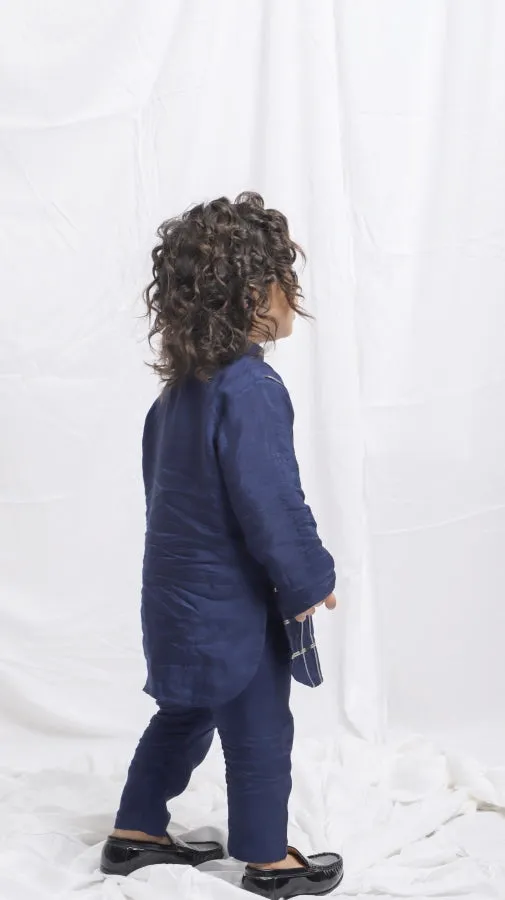 STYLISH NAVY BLUE KURTA AND PANTS
