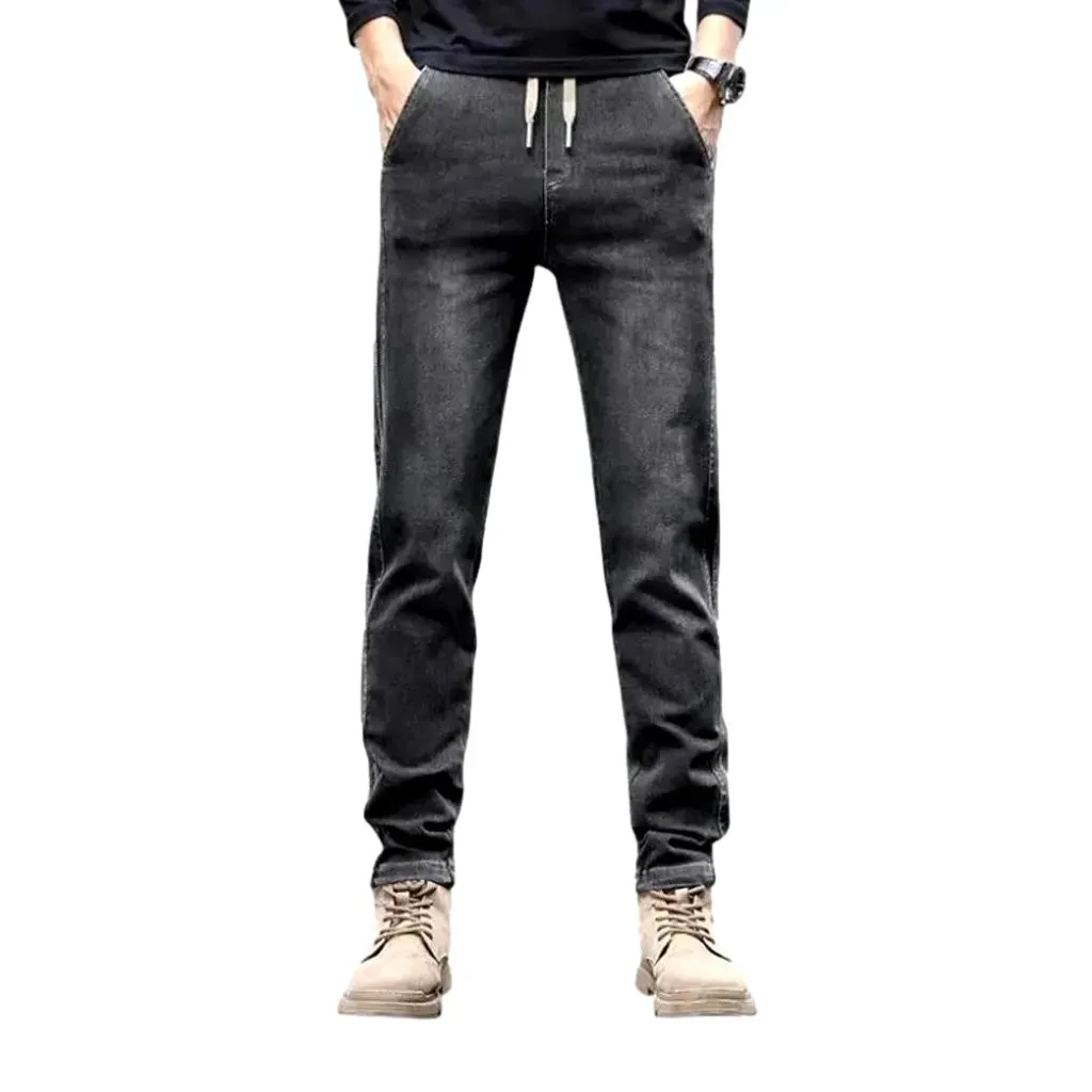 Stylish slim men's denim joggers