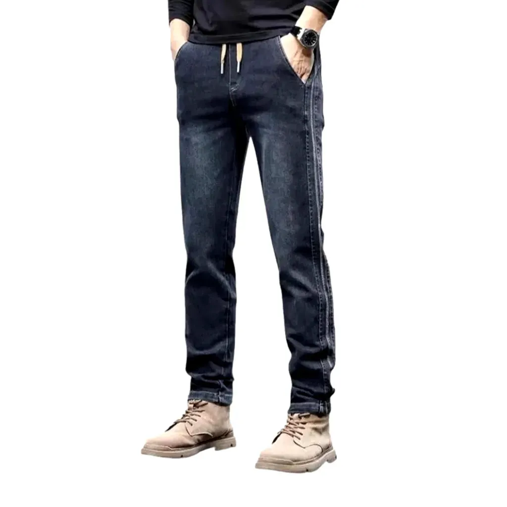 Stylish slim men's denim joggers