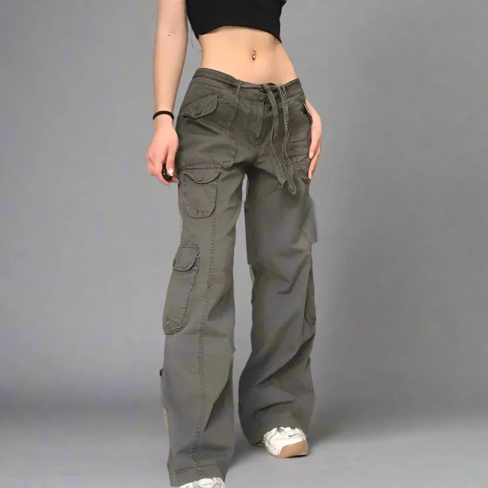 Stylish Y2K Cotton Cargo Pants
