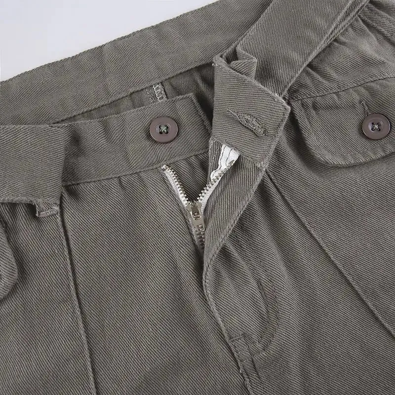 Stylish Y2K Cotton Cargo Pants