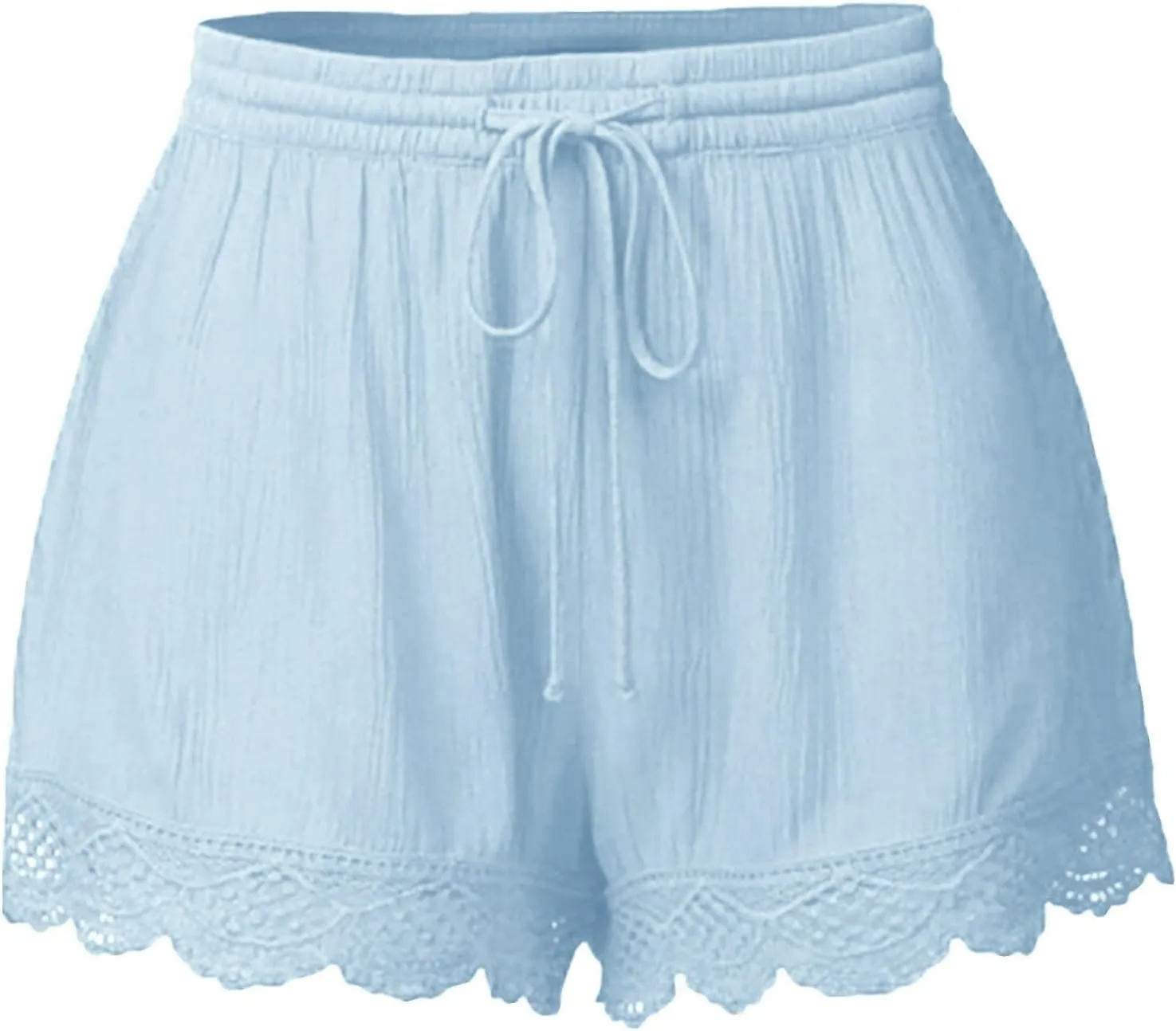 Summer Shorts for Women 2025 Trendy Causal Loose Pleated High Waisted Shorts Beach Lace Lounge Short Pants