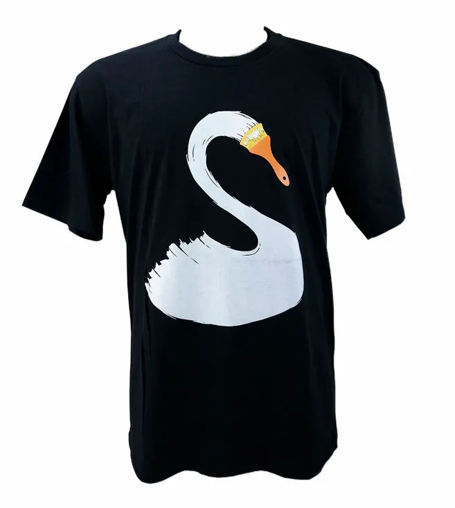 Swan Painting Brush T-Shirt