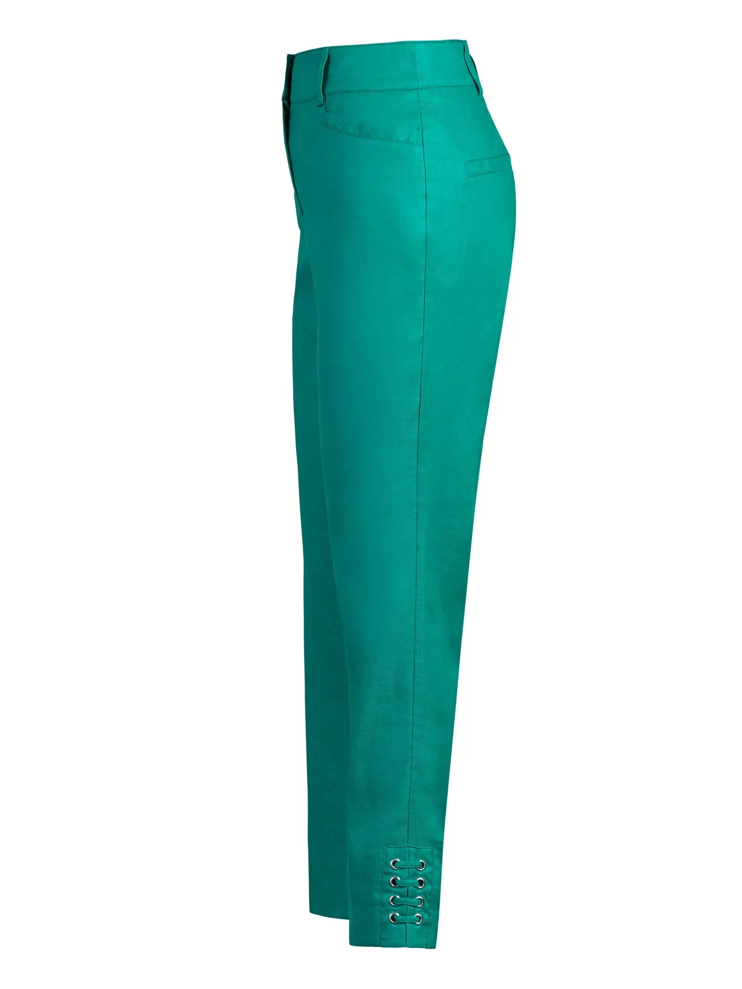 Tall High-Waisted Lace-Up Ankle Pant - Modern - Linen Blend - 7th Avenue