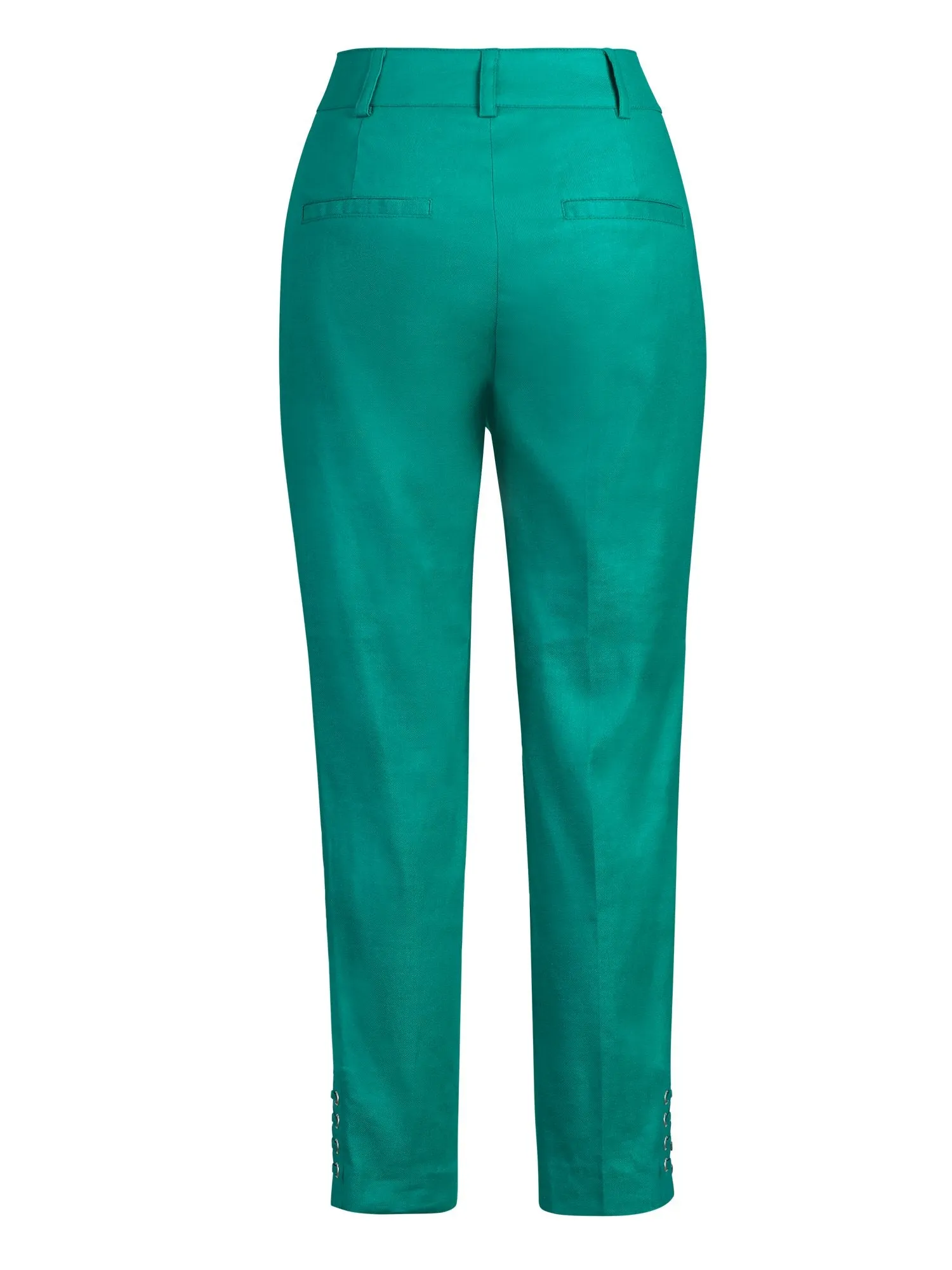 Tall High-Waisted Lace-Up Ankle Pant - Modern - Linen Blend - 7th Avenue