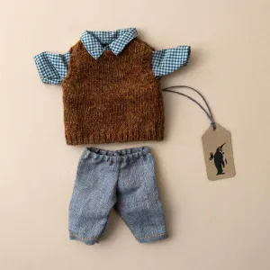 Teddy Dad Outfit | Shirt with Vest & Pants