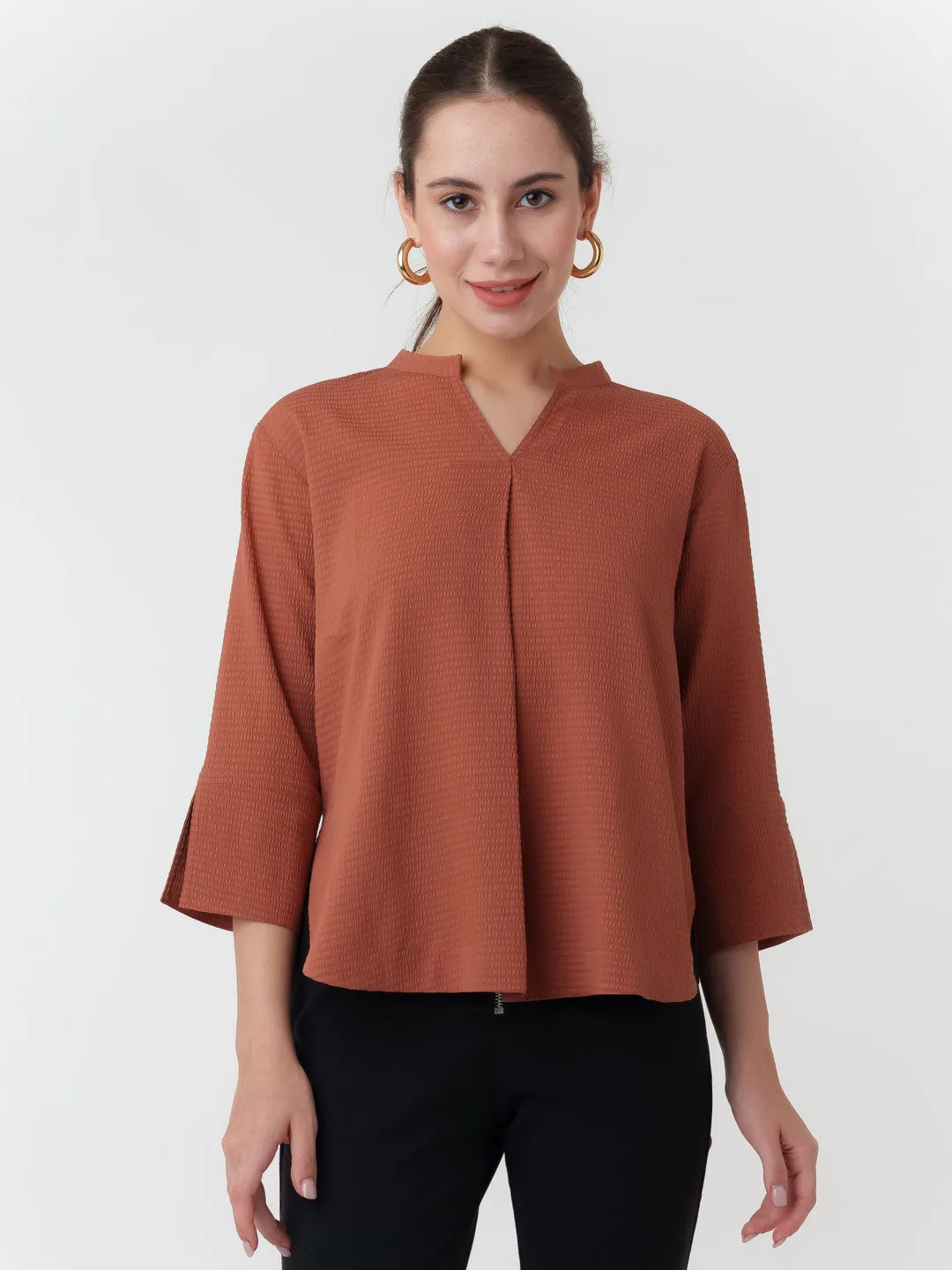 Terracotta Solid Straight Top