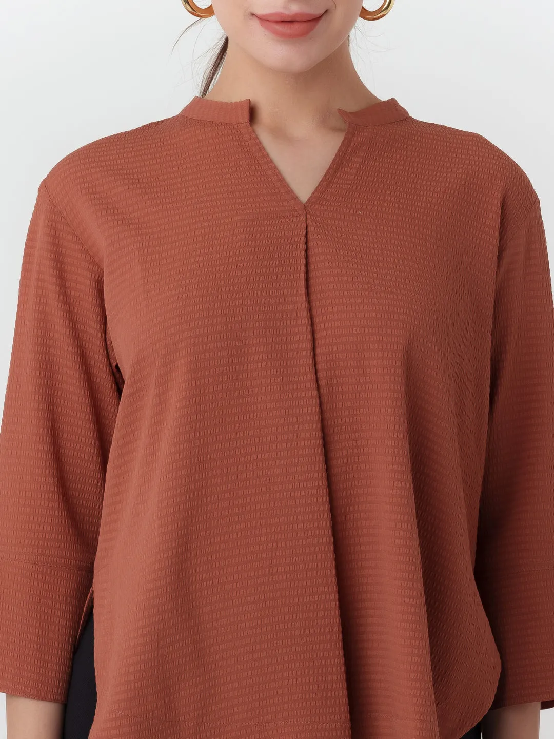 Terracotta Solid Straight Top