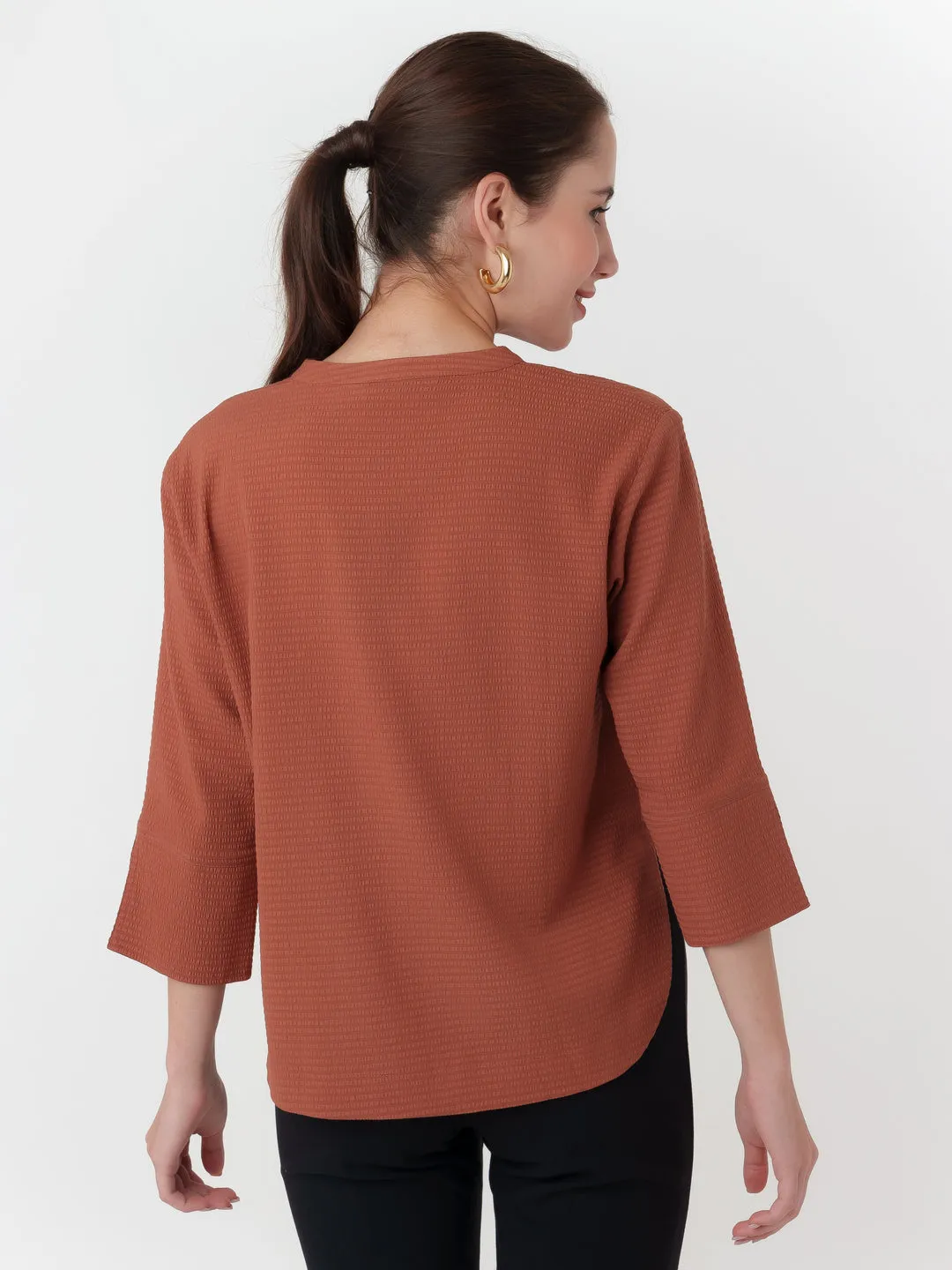 Terracotta Solid Straight Top