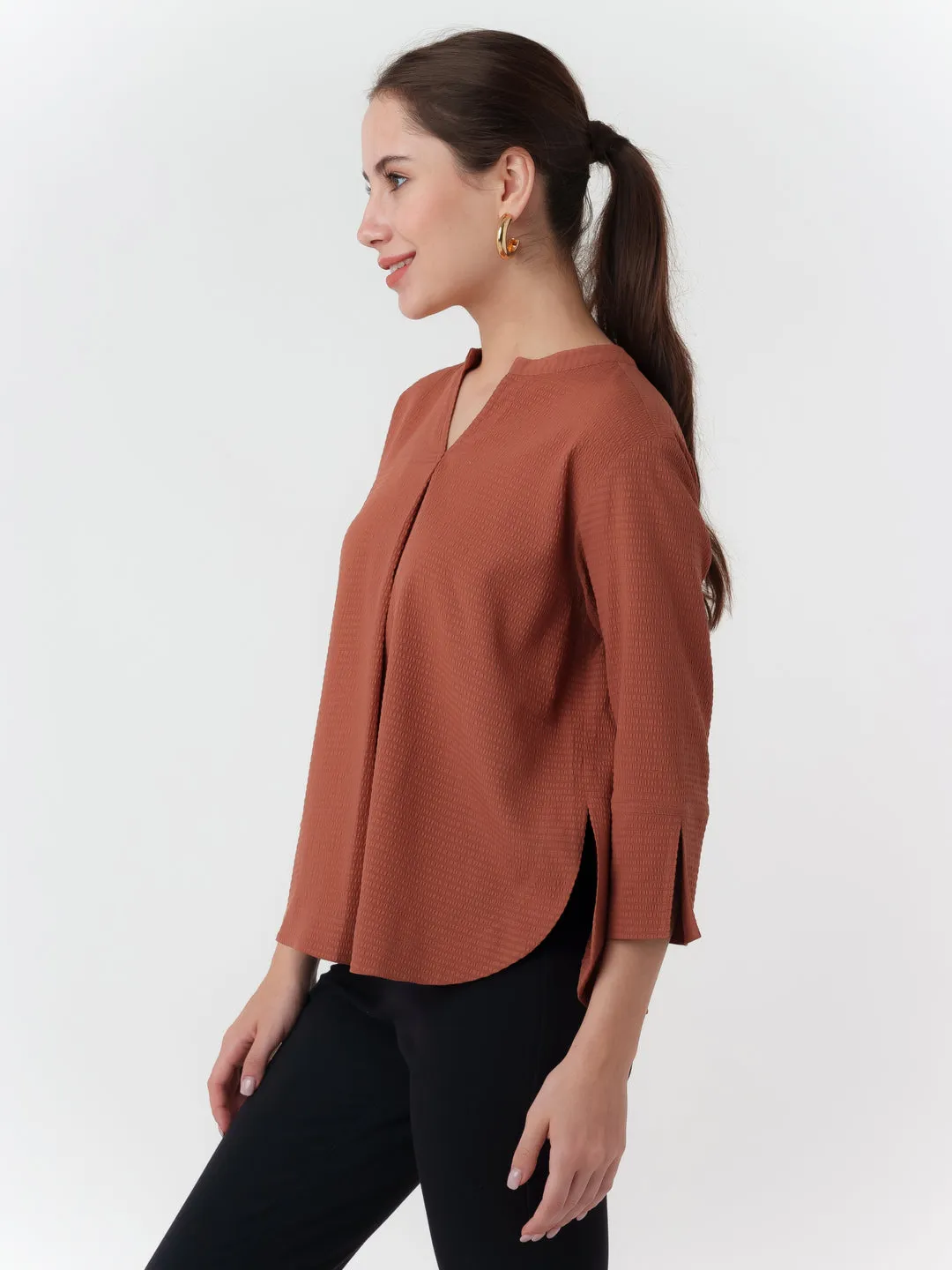 Terracotta Solid Straight Top