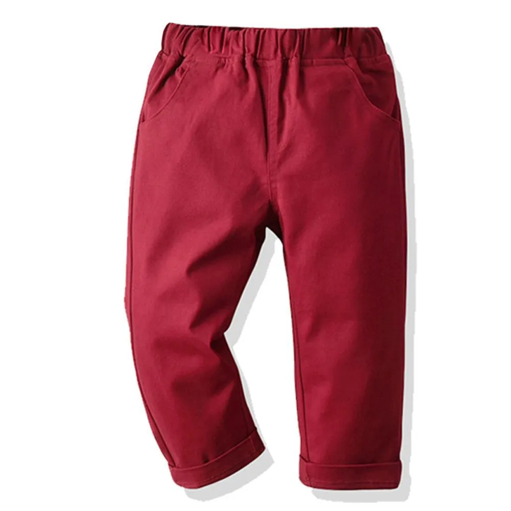 Toddler Boys Solid Casual Pants Children's Wholesale Boutique Clothing
