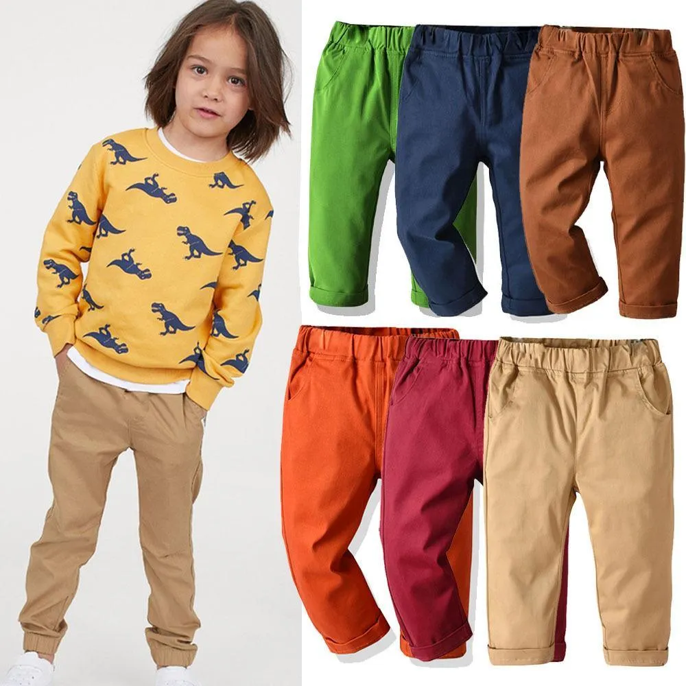 Toddler Boys Solid Casual Pants Children's Wholesale Boutique Clothing