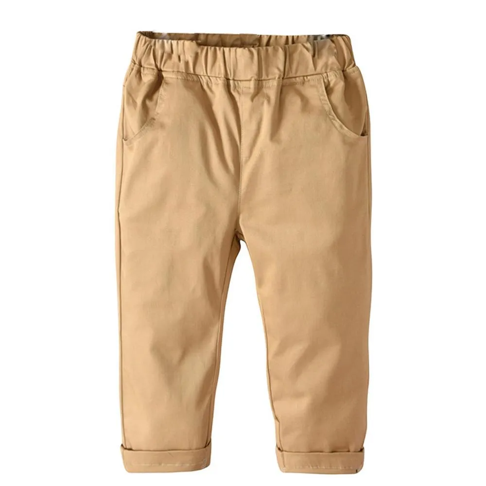 Toddler Boys Solid Casual Pants Children's Wholesale Boutique Clothing