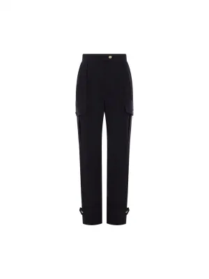 Twill Tailored Wool Trousers