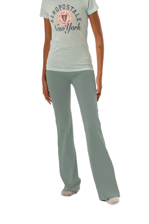 ULTRA HIGH RISE FULL LENGTH FLARE LEGGING - KAWA GREEN