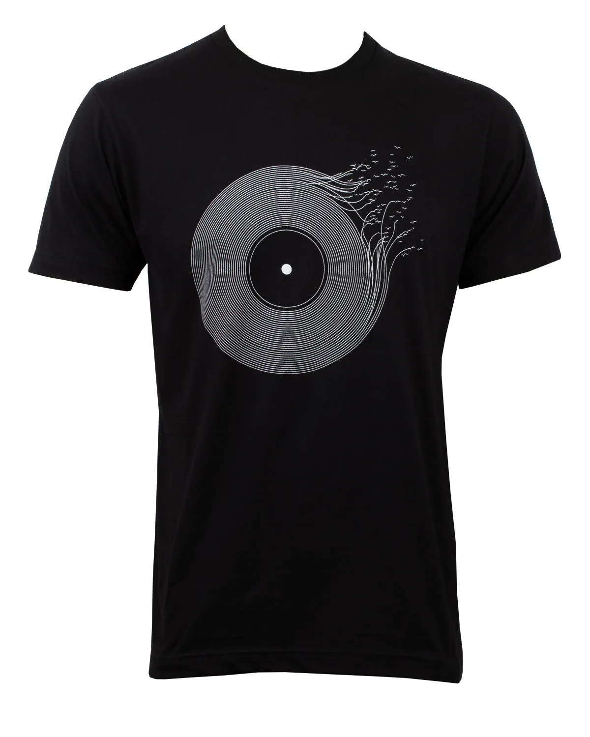 VINYL INTO BIRDS T-SHIRT BLACK