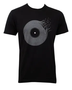 VINYL INTO BIRDS T-SHIRT BLACK