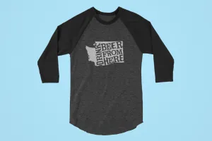 Washington Drink Beer From Here® - Craft Beer Baseball tee