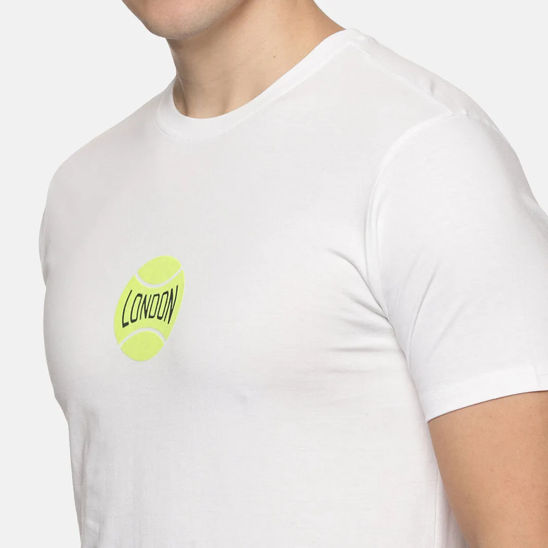 White Graphic Printed Shirts - London
