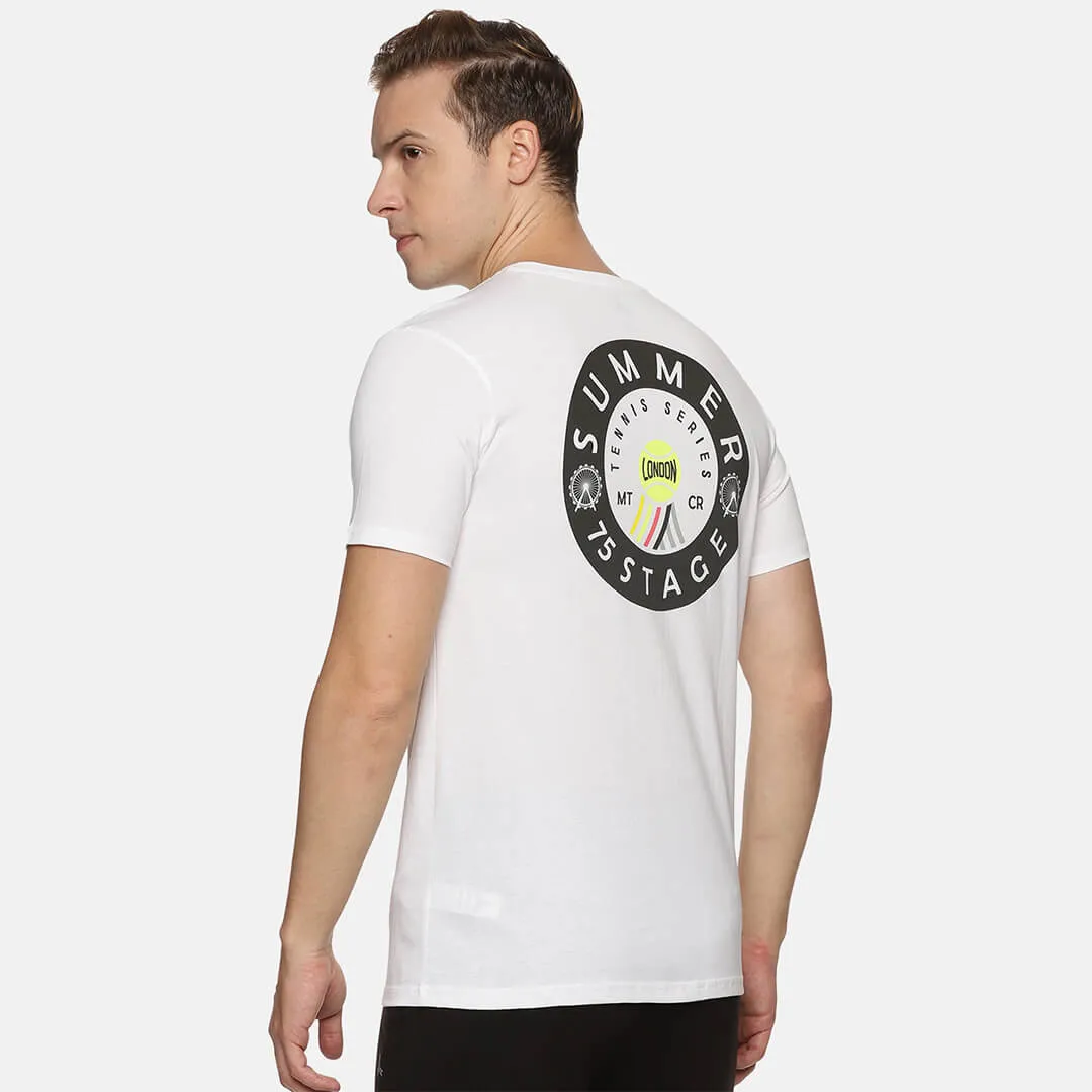 White Graphic Printed Shirts - London