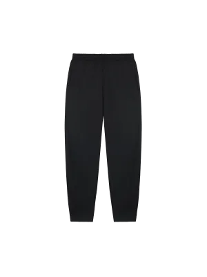 Womens Recycled Wool Jersey Barrel-Leg Track Pants—black