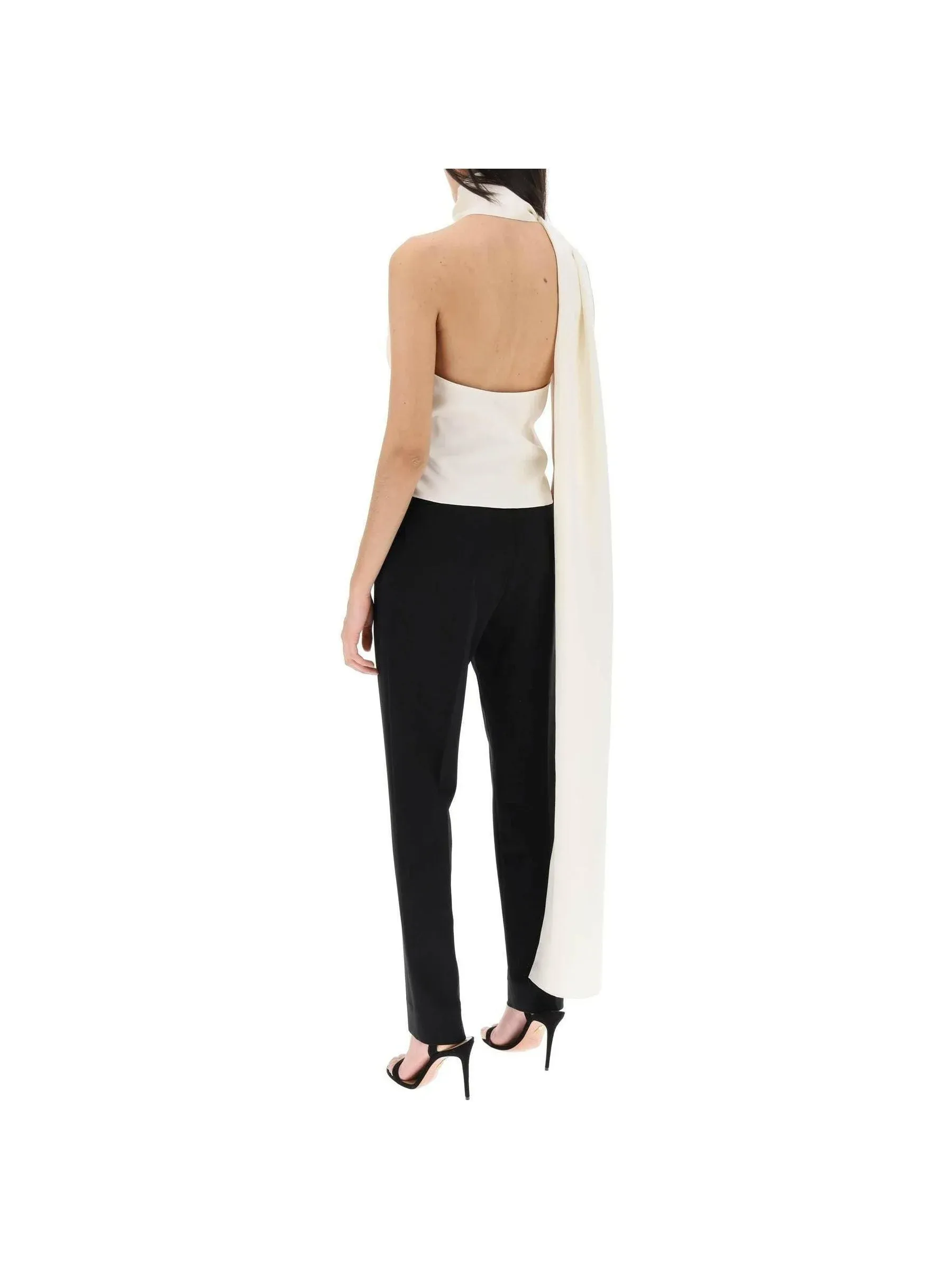 Wrap Neck Silk Blouse