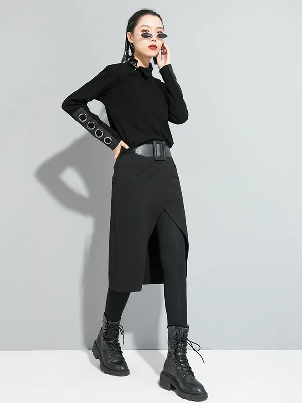 xakxx False Two Solid Split-Joint Culotte