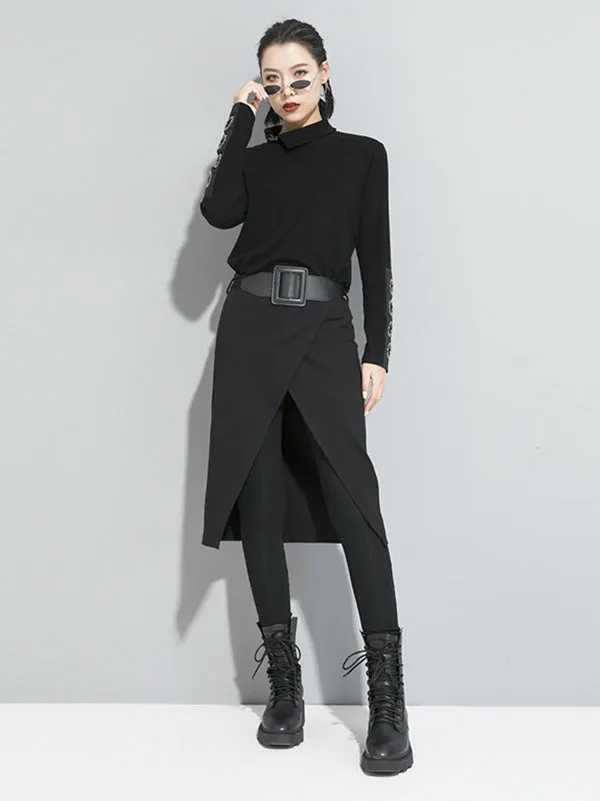 xakxx False Two Solid Split-Joint Culotte