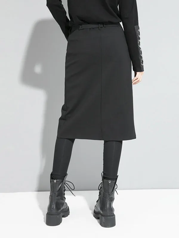 xakxx False Two Solid Split-Joint Culotte