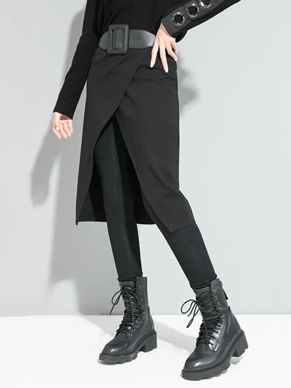 xakxx False Two Solid Split-Joint Culotte