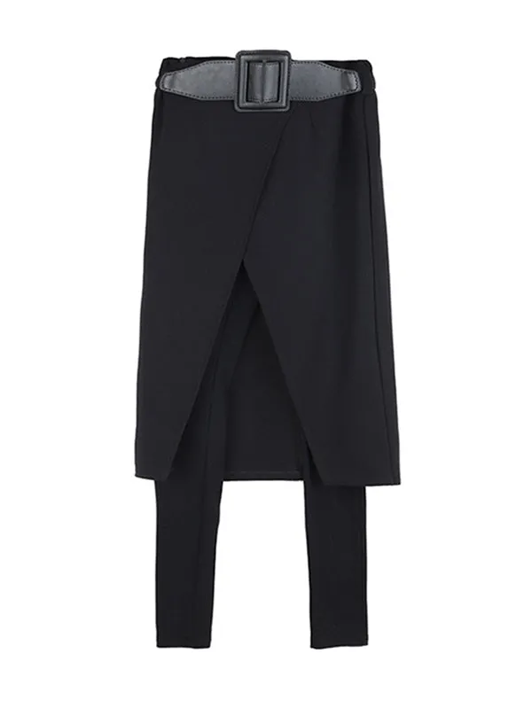 xakxx False Two Solid Split-Joint Culotte