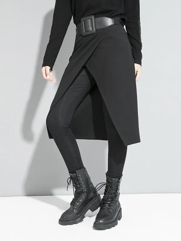 xakxx False Two Solid Split-Joint Culotte