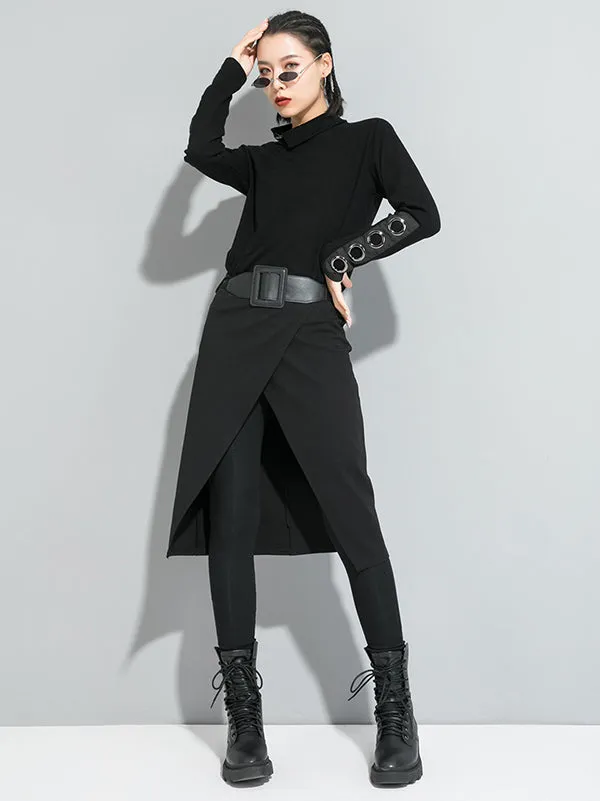 xakxx False Two Solid Split-Joint Culotte