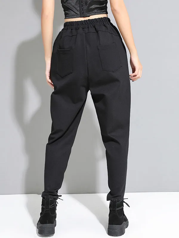 xakxx Original Creation Loose Harem Pants Solid Color Pants