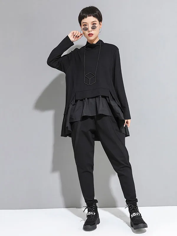 xakxx Original Creation Loose Harem Pants Solid Color Pants