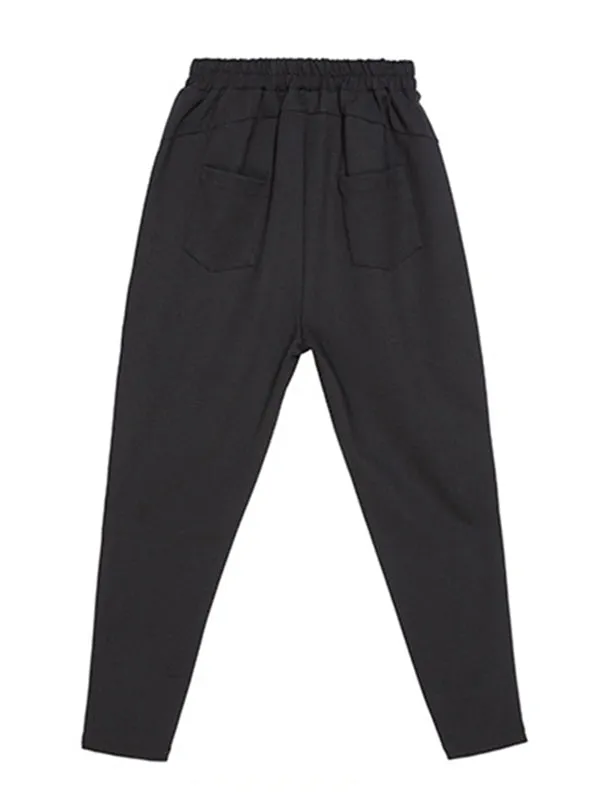 xakxx Original Creation Loose Harem Pants Solid Color Pants