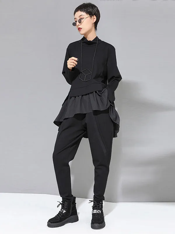xakxx Original Creation Loose Harem Pants Solid Color Pants