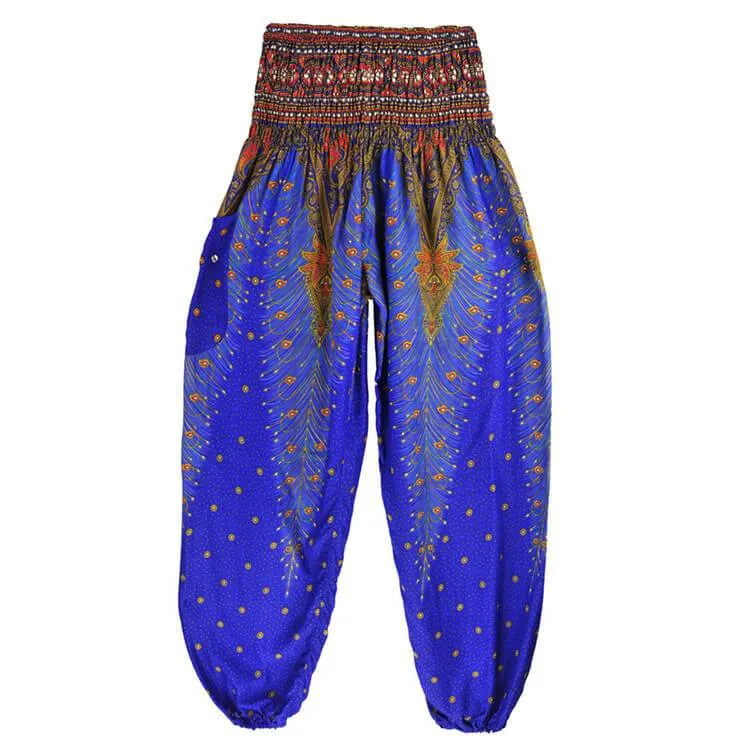 Yoga Loose Elastic Waist Pocket Pants