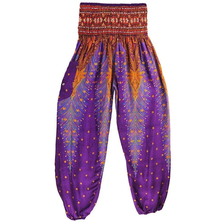 Yoga Loose Elastic Waist Pocket Pants