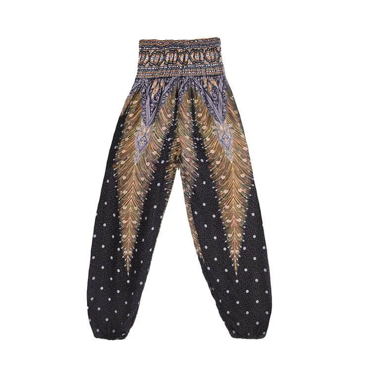 Yoga Loose Elastic Waist Pocket Pants