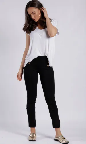 YW1878SS Double-Breasted Button Ponte Pant (Pack)