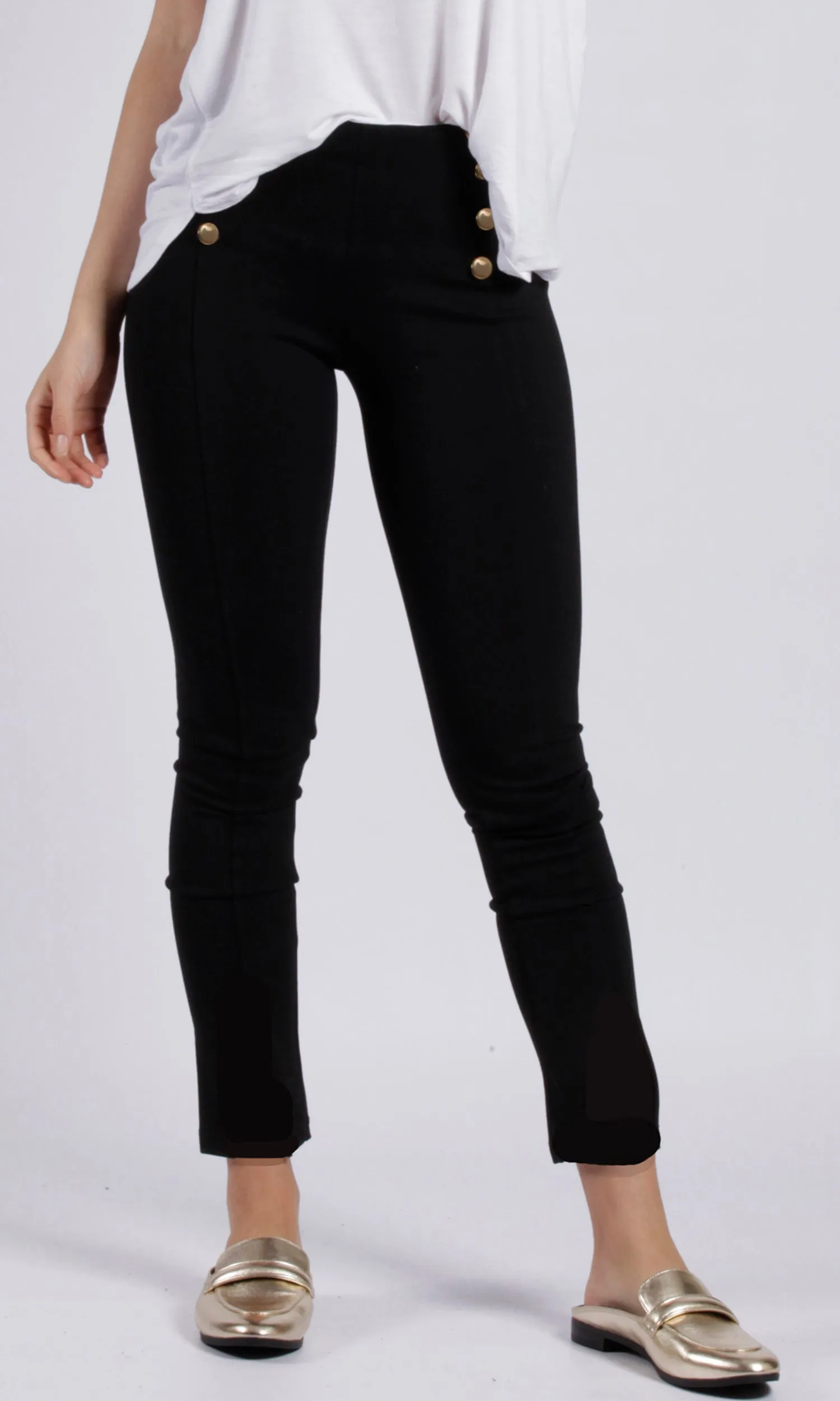 YW1878SS Double-Breasted Button Ponte Pant (Pack)